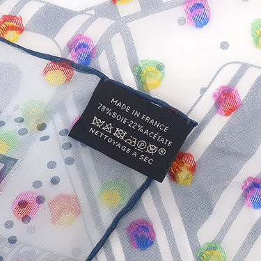 エルメス HERMES カレ70 CARRE オレンジ×ブラック×マルチカラー シルク アセテート スカーフ 【SANGLES EN ZIGZAG BANDANA/ジグザグのサングル】