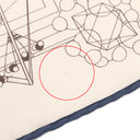 エルメス HERMES カレ45 CARRE ガヴロッシュ ホワイト×ネイビー×マルチカラー シルク スカーフ 【LA MUSIQUE DES SPHERES/球体が奏でる音楽】