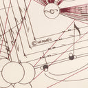 エルメス HERMES カレ45 CARRE ガヴロッシュ ホワイト×ネイビー×マルチカラー シルク スカーフ 【LA MUSIQUE DES SPHERES/球体が奏でる音楽】