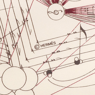 エルメス HERMES カレ45 CARRE ガヴロッシュ ホワイト×ネイビー×マルチカラー シルク スカーフ 【LA MUSIQUE DES SPHERES/球体が奏でる音楽】