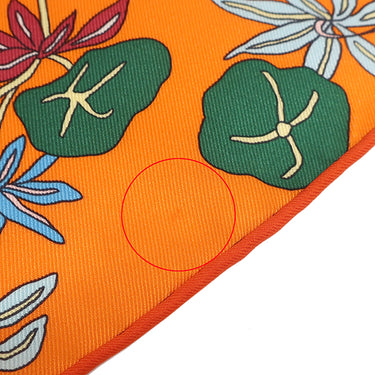 エルメス HERMES カレ70 CARRE オレンジ×ブラック×マルチカラー シルク スカーフ 【EN STUDIO /グランマネージュ】