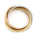 カルティエ Cartier トリニティ スモールモデル ホワイトゴールドXイエローゴールドXピンクゴールド K18WG K18YG K18PG #47(JP7) リング 指輪 3連 3カラー 7号