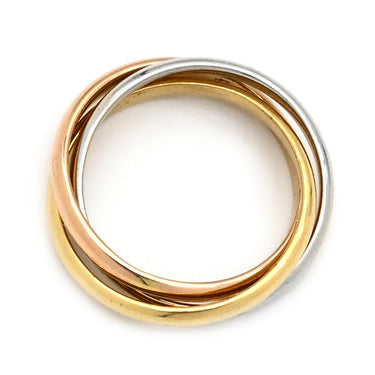 カルティエ Cartier トリニティ スモールモデル ホワイトゴールドXイエローゴールドXピンクゴールド K18WG K18YG K18PG #47(JP7) リング 指輪 3連 3カラー 7号