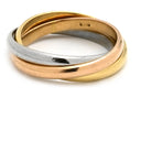 カルティエ Cartier トリニティ スモールモデル ホワイトゴールドXイエローゴールドXピンクゴールド K18WG K18YG K18PG #47(JP7) リング 指輪 3連 3カラー 7号