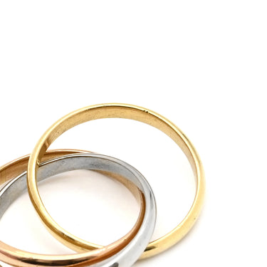 カルティエ Cartier トリニティ スモールモデル ホワイトゴールドXイエローゴールドXピンクゴールド K18WG K18YG K18PG #47(JP7) リング 指輪 3連 3カラー 7号