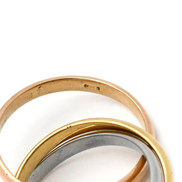 カルティエ Cartier トリニティ スモールモデル ホワイトゴールドXイエローゴールドXピンクゴールド K18WG K18YG K18PG #47(JP7) リング 指輪 3連 3カラー 7号