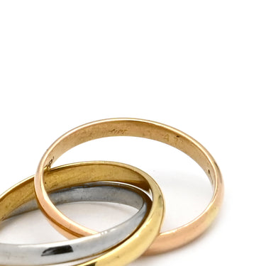 カルティエ Cartier トリニティ スモールモデル ホワイトゴールドXイエローゴールドXピンクゴールド K18WG K18YG K18PG #47(JP7) リング 指輪 3連 3カラー 7号