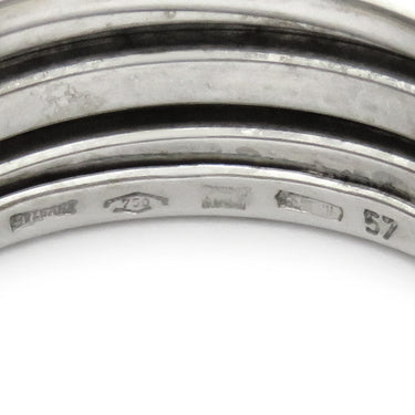ブルガリ BVLGARI ビーゼロワン B-zero1 2バンドリング ホワイトゴールド K18WG #57(JP17) リング 指輪 750 18金 16号