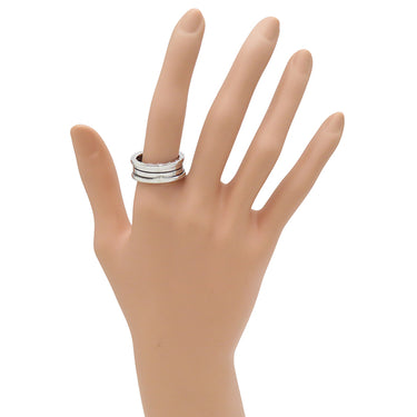 ブルガリ BVLGARI ビーゼロワン B-zero1 2バンドリング ホワイトゴールド K18WG #57(JP17) リング 指輪 750 18金 16号
