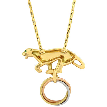 カルティエ Cartier パンテール ドゥ カルティエ バオディラ イエローゴールドXピンクゴールドXホワイトゴールド K18YG K18PG K18WG エメラルド ネックレス スリーカラー パンサー 750 18K