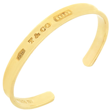 ティファニー Tiffany & Co 1837 カフ イエローゴールド K18YG ブレスレット オープンブレス