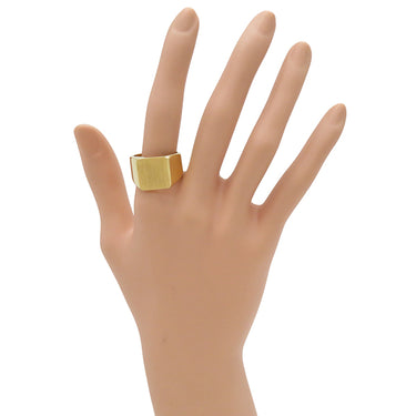 ヴァンクリーフアーペル Van Cleef & Arpels ヴィンテージ 印台リング イエローゴールド K18YG リング 指輪 750YG 18金 スクエア 18.5号