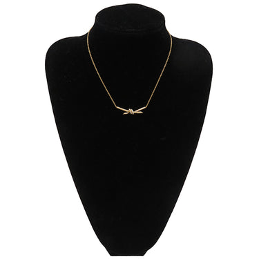 ティファニー Tiffany & Co ノット ダイヤ ローズゴールド K18PG ダイヤモンド ネックレス ピンクゴールド 18K 750