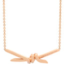 ティファニー Tiffany & Co ノット ダイヤ ローズゴールド K18PG ダイヤモンド ネックレス ピンクゴールド 18K 750