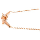 ティファニー Tiffany & Co ノット ダイヤ ローズゴールド K18PG ダイヤモンド ネックレス ピンクゴールド 18K 750