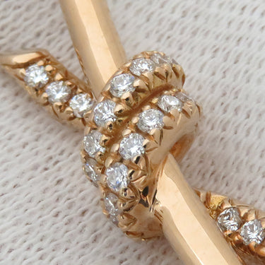 ティファニー Tiffany & Co ノット ダイヤ ローズゴールド K18PG ダイヤモンド ネックレス ピンクゴールド 18K 750