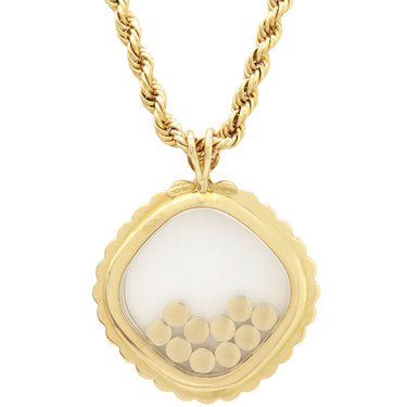 ショパール CHOPARD ハッピーダイヤモンド ペンダント イエローゴールド K18YG ダイヤモンド ネックレス 750YG 18K 10P