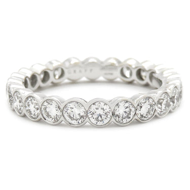 グラフ GRAFF エタニティ ホワイトゴールド K18WG ダイヤモンド リング 指輪 GRAFF 750WG ホワイトラウンド ダイヤモンド スカラップセット 13.5号