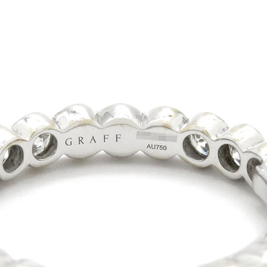 グラフ GRAFF エタニティ ホワイトゴールド K18WG ダイヤモンド リング 指輪 GRAFF 750WG ホワイトラウンド ダイヤモンド スカラップセット 13.5号