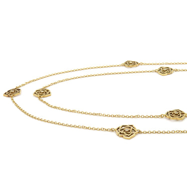 ピアジェ PIAGET ローズ 10モチーフ ダイヤ ピンクゴールド K18PG ダイヤモンド ネックレス 750PG