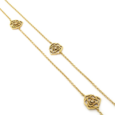 ピアジェ PIAGET ローズ 10モチーフ ダイヤ ピンクゴールド K18PG ダイヤモンド ネックレス 750PG