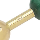 ティファニー Tiffany & Co グリーン×イエローゴールド K14YG マラカイト カフス T&Co. Au585 14K マラカイト 緑 カフリンクス カフスボタン ボール バーベルタイプ