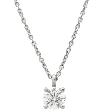 ティファニー Tiffany & Co ソリティア プラチナシルバー Pt950 ダイヤモンド ネックレス 1Pダイヤ