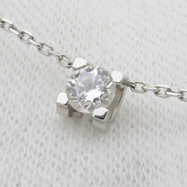 カルティエ Cartier C ドゥ カルティエ ネックレス N7409700 ホワイトゴールド K18WG ダイヤモンド ネックレス 750WG Au750 18金 1Pダイヤ