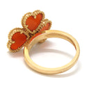 ヴァンクリーフアーペル Van Cleef & Arpels スウィート アルハンブラ エフイヤージュ VCARN5P600 ローズゴールド K18PG ダイヤモンド カーネリアン #48(JP8) リング 指輪 ピンクゴールド 7号