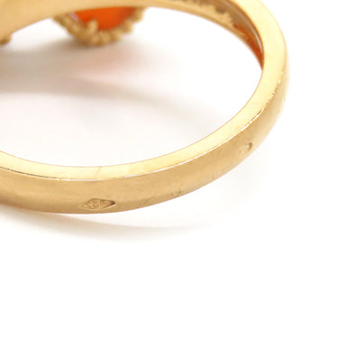 ヴァンクリーフアーペル Van Cleef & Arpels スウィート アルハンブラ エフイヤージュ VCARN5P600 ローズゴールド K18PG ダイヤモンド カーネリアン #48(JP8) リング 指輪 ピンクゴールド 7号