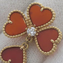 ヴァンクリーフアーペル Van Cleef & Arpels スウィート アルハンブラ エフイヤージュ VCARN5P600 ローズゴールド K18PG ダイヤモンド カーネリアン #48(JP8) リング 指輪 ピンクゴールド 7号