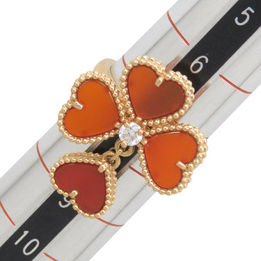 ヴァンクリーフアーペル Van Cleef & Arpels スウィート アルハンブラ エフイヤージュ VCARN5P600 ローズゴールド K18PG ダイヤモンド カーネリアン #48(JP8) リング 指輪 ピンクゴールド 7号