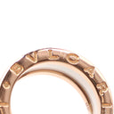 ブルガリ BVLGARI ビーゼロワン B-zero1 2バンド AN855964 ホワイト×ピンクゴールド K18PG セラミック #48(JP8) リング 指輪 750 Au750 18金 7.5号