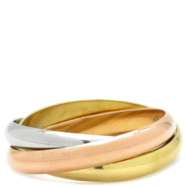 カルティエ Cartier トリニティSM ホワイトゴールドXイエローゴールドXピンクゴールド K18WG K18YG K18PG #50(JP10) リング 指輪 3連 3カラー 10号