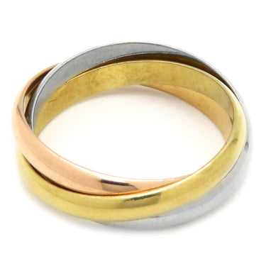 カルティエ Cartier トリニティSM ホワイトゴールドXイエローゴールドXピンクゴールド K18WG K18YG K18PG #50(JP10) リング 指輪 3連 3カラー 10号