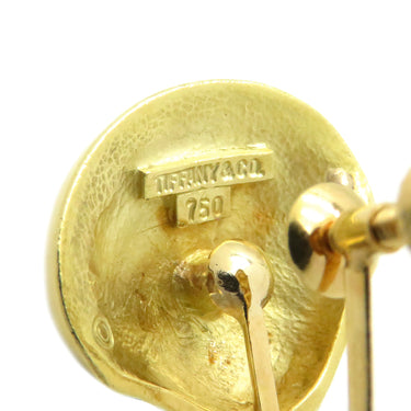 ティファニー Tiffany & Co 貝殻 シェルモチーフ イエローゴールド K18YG イヤリング 18K 750AU