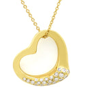 ティファニー Tiffany & Co オープンハート ダイヤ ロングネックレス イエローゴールド K18YG ダイヤモンド ネックレス 750YG エルサペレッティ