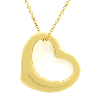 ティファニー Tiffany & Co オープンハート ダイヤ ロングネックレス イエローゴールド K18YG ダイヤモンド ネックレス 750YG エルサペレッティ
