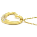 ティファニー Tiffany & Co オープンハート ダイヤ ロングネックレス イエローゴールド K18YG ダイヤモンド ネックレス 750YG エルサペレッティ