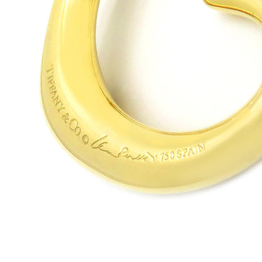 ティファニー Tiffany & Co オープンハート ダイヤ ロングネックレス イエローゴールド K18YG ダイヤモンド ネックレス 750YG エルサペレッティ