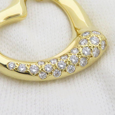 ティファニー Tiffany & Co オープンハート ダイヤ ロングネックレス イエローゴールド K18YG ダイヤモンド ネックレス 750YG エルサペレッティ