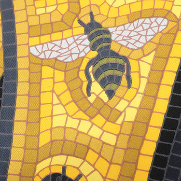 エルメス HERMES カレ90 CARRE ブラック×ジョーヌ シルク スカーフ 【CAVE FELEM/猫に注意】