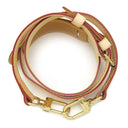 ルイヴィトン LOUIS VUITTON ヌメ革 121cm ベージュ ヌメ革 ショルダーストラップ ゴールド金具 レザー キーポルバンドリエール用