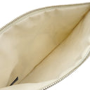 エルメス HERMES ヨッティングPM ホワイト×アニスグリーン コットン ポーチ シルバー金具 ジョッキー 馬モチーフ