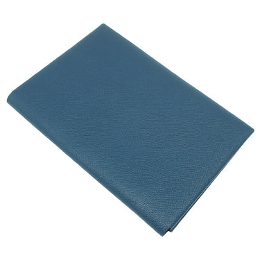 エルメス HERMES ポシェット カルヴィMM コルヴェール ヴォーエプソン クラッチバッグ シルバー金具 青 バイカラー