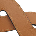 ロエベ LOEWE ウェーブ ステッチ ショルダーストラップ ブラウン レザー ショルダーストラップ ゴールド金具 茶 約93cm