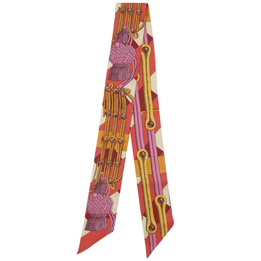 エルメス HERMES ツイリー レッド×オレンジ シルク スカーフ