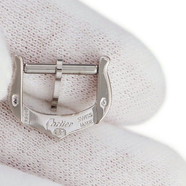 カルティエ Cartier ホワイトゴールド K18WG 腕時計パーツ 純正 尾錠 12mm幅対応 K18WG 無垢 750 ピンバックル パーツ 替え 交換 予備 スペア ホワイトゴールド 銀