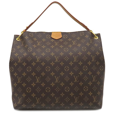 ルイヴィトン LOUIS VUITTON グレースフル MM M43703 ピヴォワンヌ モノグラムキャンバス ハンドバッグ ゴールド金具 ワンショルダー 茶
