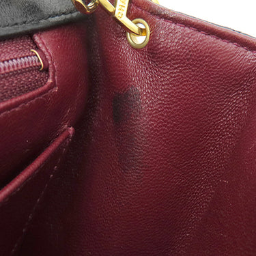 シャネル CHANEL マトラッセ フルフラップ ブラック ラムスキン ショルダーバッグ ゴールド金具 黒 チェーンショルダ― ココマーク